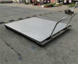 承德1噸帶框架移動地磅、1T手推式電子地磅