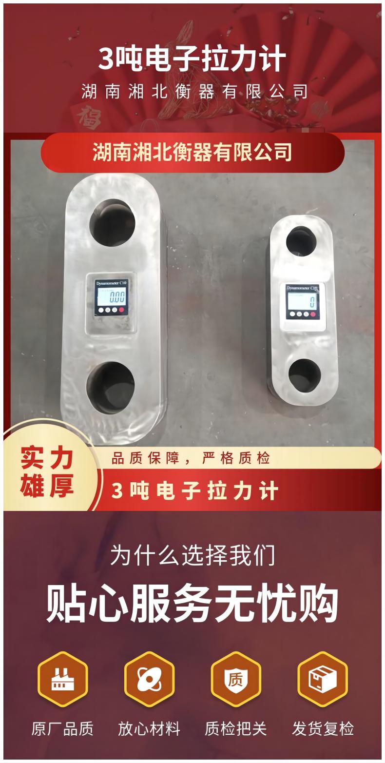 河北CLY-3T直視測力儀3000kg電子拉力計手扳葫蘆3t拉力測試機